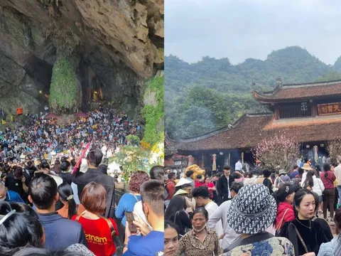 Chùa Hương mùng 4 Tết: Đông nghẹt không có chỗ chen chân; đi từ 4h sáng, giữa trưa chưa vào được động Hương Tích