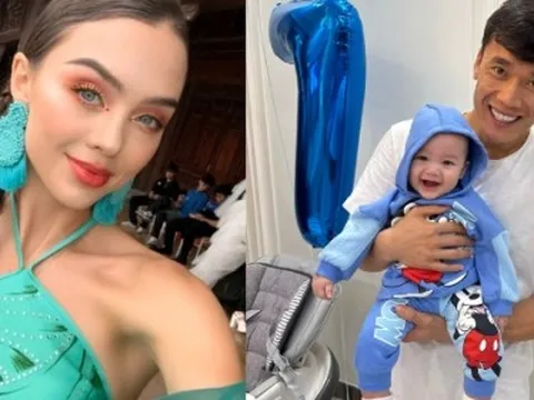 Bùi Tiến Dũng hóa ông bố đảm ở nhà trông con khi vợ mẫu tây lên đồ cực slay đi diễn