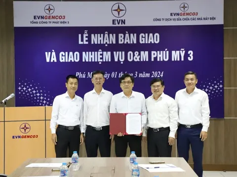 EVNGENCO3 tiếp nhận quản lý vận hành, sửa chữa nhà máy điện Phú Mỹ 3