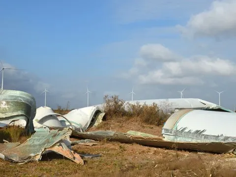 Vụ cánh điện gió ở Bạc Liêu rơi tự do: Thiệt hại hàng trăm tỉ đồng