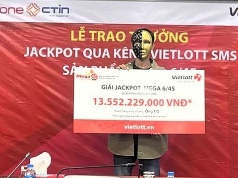 Chồng trúng vietlott hơn 13 tỷ đồng tặng vợ ngày 8/3