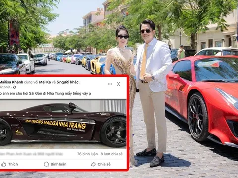 Về VN sau 2 năm bảo dưỡng tại Thụy Điển, Koenigsegg Regera của Hoàng Kim Khánh chuẩn bị được đưa đi xa, dòng chữ trên thân xe tiết lộ hành trình mới