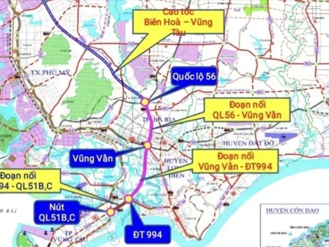 Tháng 10 sẽ khởi công đường nối cao tốc Biên Hòa - Vũng Tàu