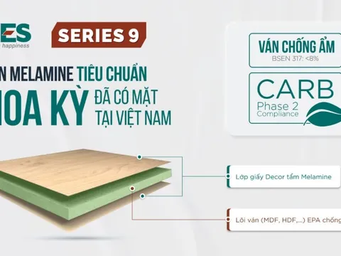 Ván Melamine Carb P2/EPA chống ẩm KES tại Việt Nam là tất yếu