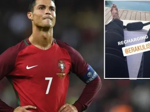 Ronaldo khoe hình tại khu nghỉ dưỡng có giá 175 triệu/đêm, fan sốc khi thấy đôi chân biến dạng của CR7