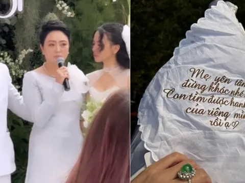 Độc lạ chiếc khăn thêu tiểu thư Hà Nội kỳ công làm riêng cho mẹ ngày về nhà chồng