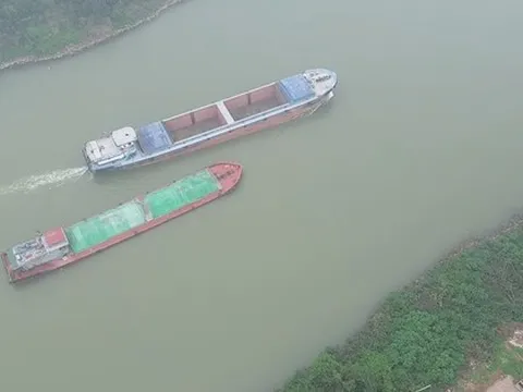 Cận cảnh vị trí sẽ xây đập dâng trên sông Hồng