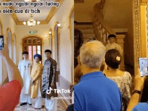 Diện Việt phục khi ra Huế chơi, người nước ngoài tưởng nhân viên di tích vây kín chụp "check-in"