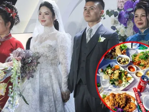 Cận cảnh tiệc cưới Quang Hải: Thực khách ấn tượng với món quả cầu vàng chiên thơm