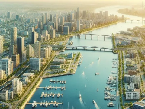 Ngắm TP ven sông Hồng đẹp ngoạn mục trong tương lai ở Hà Nội - sánh ngang với Seoul, Thượng Hải?