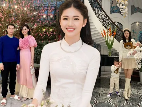 Á hậu cao 1m81 từ chối thi quốc tế về lấy chồng đại gia hơn 16 tuổi: Giờ ''1 nách 2 con'', sống trong biệt thự nằm chễm chệ giữa phố