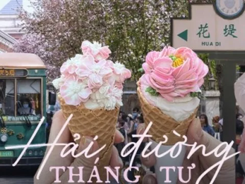 Mùa hoa hải đường cực hút khách ở thành phố Trung Quốc: Đứng góc nào cũng có ảnh đẹp, món "kem hoa" tuyệt phẩm đang rần rần khắp cõi mạng