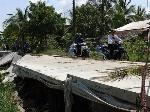 Kiên Giang: Sụt lún, sạt lở tiếp tục diễn biến phức tạp, nghiêm trọng