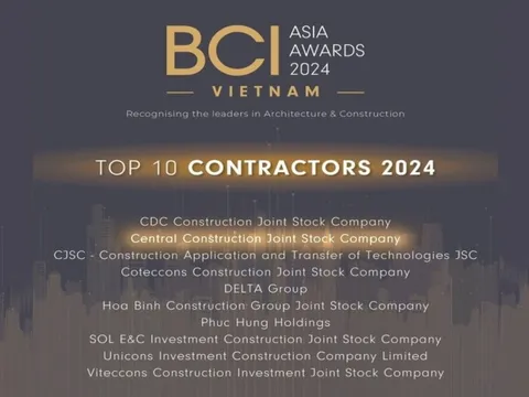 BCI Asia: Central -"Top 10 nhà thầu xây dựng hàng đầu Việt Nam năm 2024"