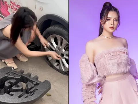 Nữ tài xế VinFast Fadil tự thay bánh xe gây sốt: 'Tiết kiệm 1 triệu, phải gọi điện nhờ người thân trợ giúp'