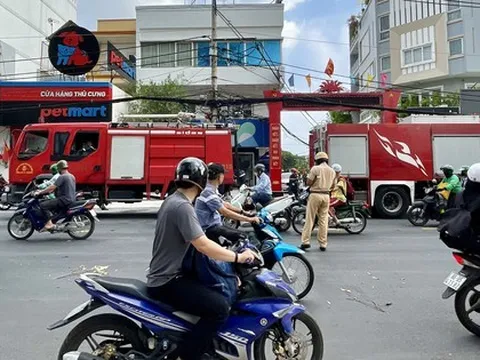 Cháy trong khu vực ngân hàng MB ở TP Thủ Đức