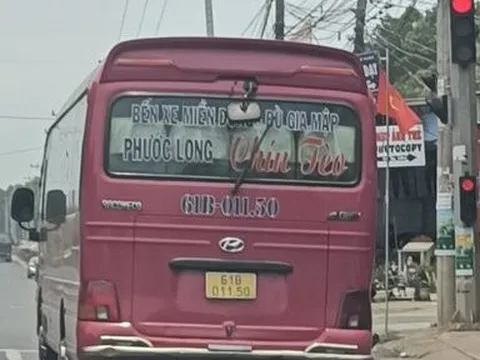 Bình Phước: Xử lý xe khách lấn làn trên đường ĐT741