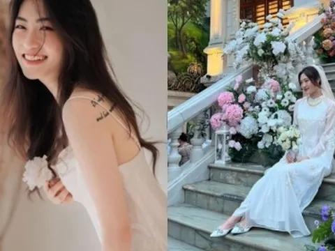 Cô dâu xinh nhất làng bóng chuyền khoe dáng trước căn biệt thự nguy nga như cung điện nhà chồng