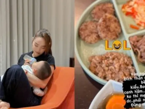 Được ngày quý tử "ểnh ương", mẹ Minh Hằng đích thân xuống bếp làm vài món, tự dặn "đừng nóng" khi con lười ăn