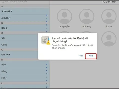 Mẹo xóa cùng lúc nhiều danh bạ trên iPhone