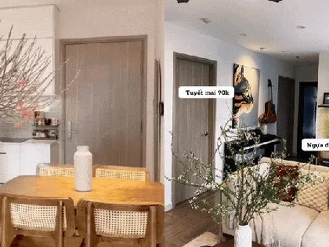 Vợ đảm ở Hà Nội dự trù chi tiêu Tết cho 3 gia đình gói gọn 21 triệu: Cành đào 300k, tuyết mai 90k... hoa rực rỡ khắp nhà